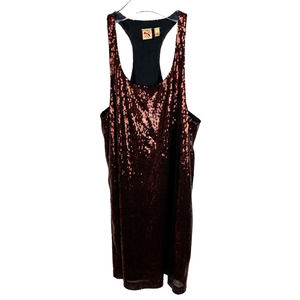 French Connection Sleeveless Bronze Sequins Dress 10